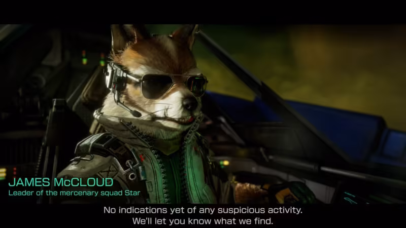 James McCloud during the expanded opening cinematic in Star Fox 2026.